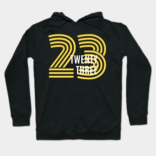 2023. Simple Typography Black And Gold 2023 Design Hoodie